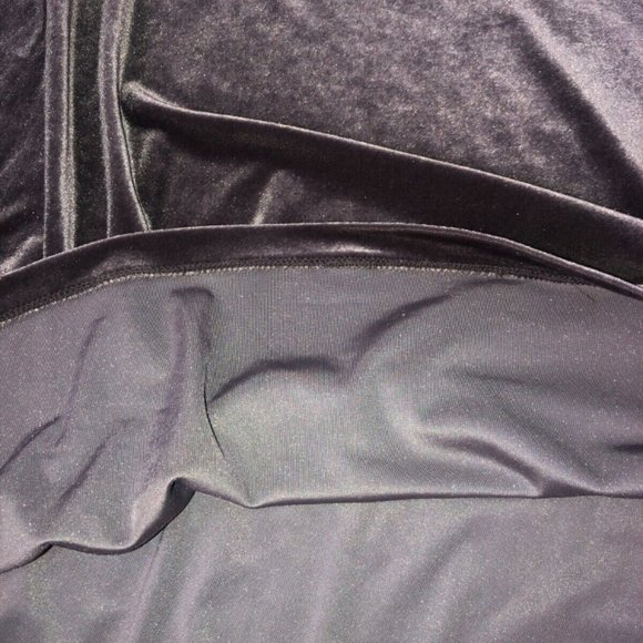 Lands End Plus 1X‎ 16W-18W Velour Dress Gray - Picture 5 of 10